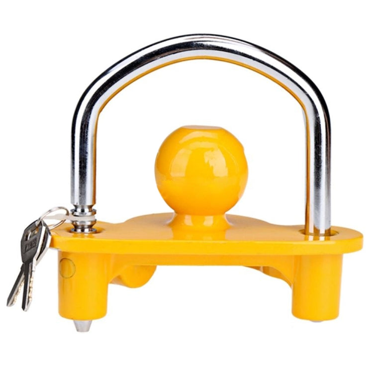 Universal Trailer Ball Hitch Coupler Lock Adjustable Trailer U Shape Coupling Lock, Random Color Delivery