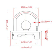Universal Trailer Ball Hitch Coupler Lock Adjustable Trailer U Shape Coupling Lock, Random Color Delivery