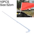 10 PCS 52cm Clip-type Car Window Plastic Flagpole, No Flag - Ornaments by PMC TechLife | Online Shopping South Africa | PMC TechLife