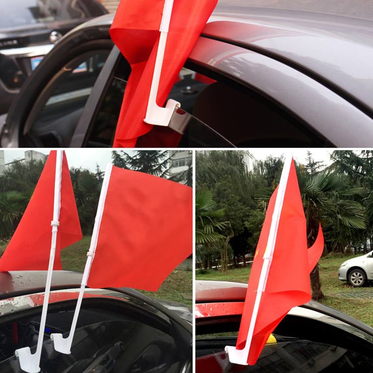 10 PCS 52cm Clip-type Car Window Plastic Flagpole, No Flag