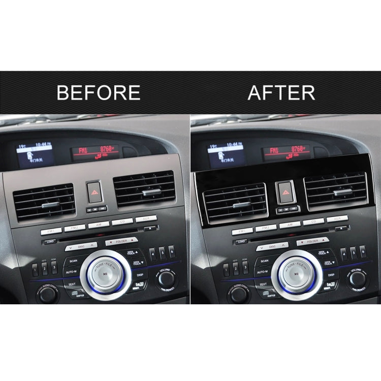 For Mazda 3 Axela 2010-2013 2 in 1 Car Central Vent Set B Decorative Sticker, Left Drive