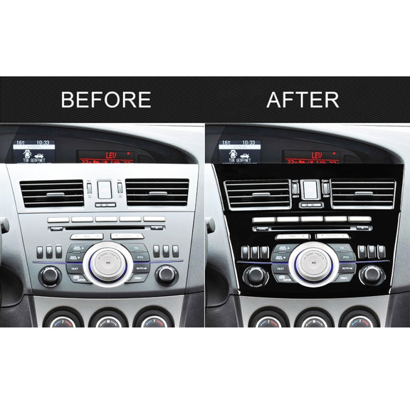 For Mazda 3 Axela 2010-2013 4 in 1 Car Central Control Radio Set A Decorative Sticker, Left Drive