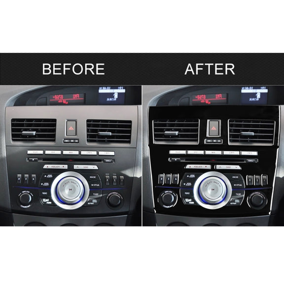 For Mazda 3 Axela 2010-2013 4 in 1 Car Central Control Radio Set B Decorative Sticker, Right Drive