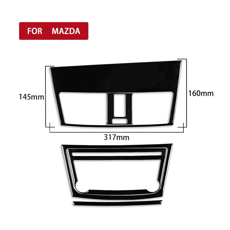 For Mazda 3 Axela 2010-2013 5 in 1 Car Central Control Navigation Set B Decorative Sticker, Right Drive