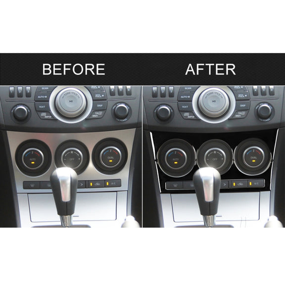 For Mazda 3 Axela 2010-2013 Car AC Button A Decorative Sticker, Left and Right Drive Universal