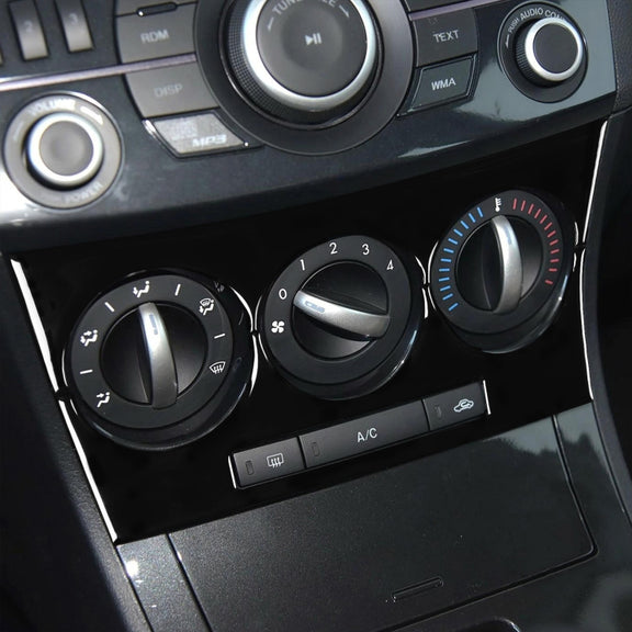 For Mazda 3 Axela 2010-2013 Car AC Button B Decorative Sticker, Left and Right Drive Universal