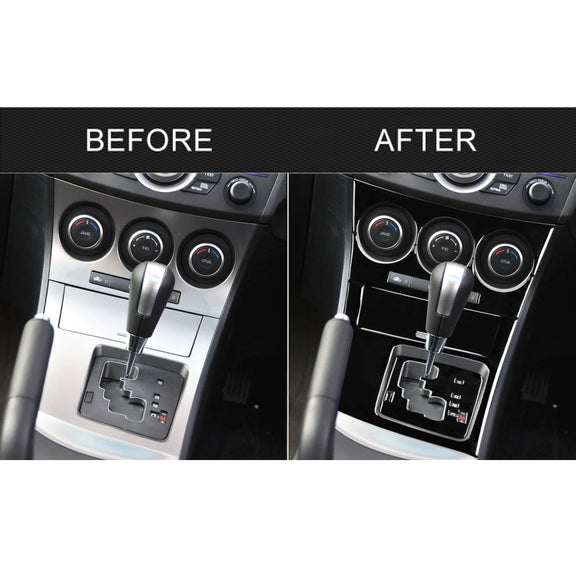 For Mazda 3 Axela 2010-2013 6 in 1 Car AC Gear Panel Set B Decorative Sticker, Right Drive