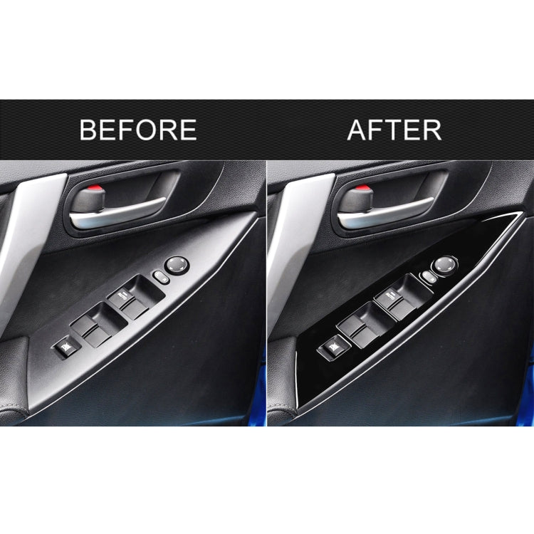 For Mazda 3 Axela 2010-2013 4 in 1 Car Window Lift Panel Decorative Sticker, Left Drive