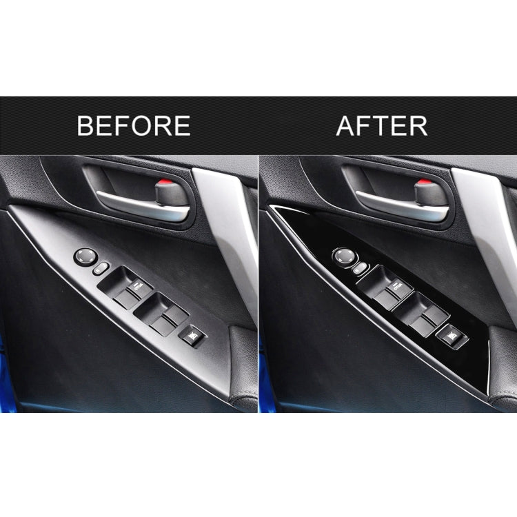 For Mazda 3 Axela 2010-2013 4 in 1 Car Window Lift Panel Decorative Sticker, Right Drive