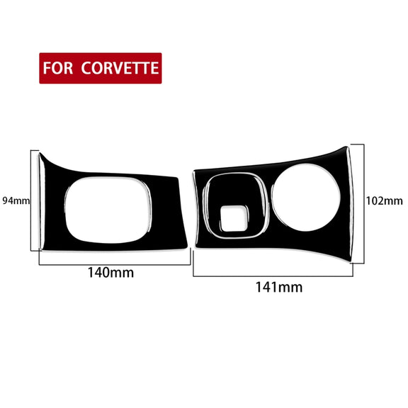 For Chevrolet Corvette C5 1998-2004 Car Key Panel + Headlight Switch Decorative Sticker, Left Drive