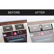 For Mercedes-Benz E-Class W210 1996-2002 Car Central AC Air Outlet Decorative Sticker, Left and Right Drive Universal