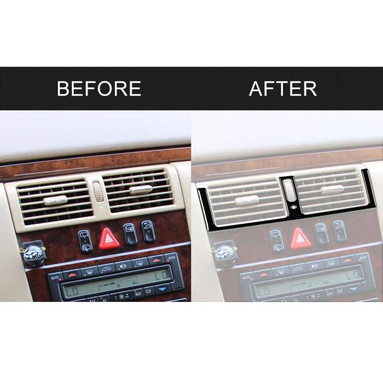 For Mercedes-Benz E-Class W210 1996-2002 Car Central AC Air Outlet Decorative Sticker, Left and Right Drive Universal
