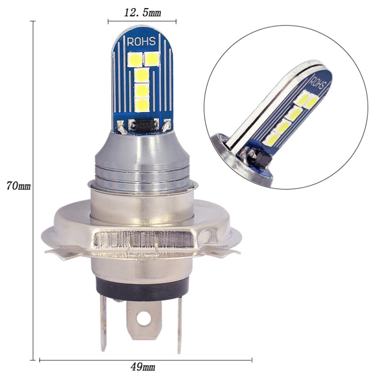 1 Pair H4 DC12V 7.8W Car LED Fog Light (White Light)