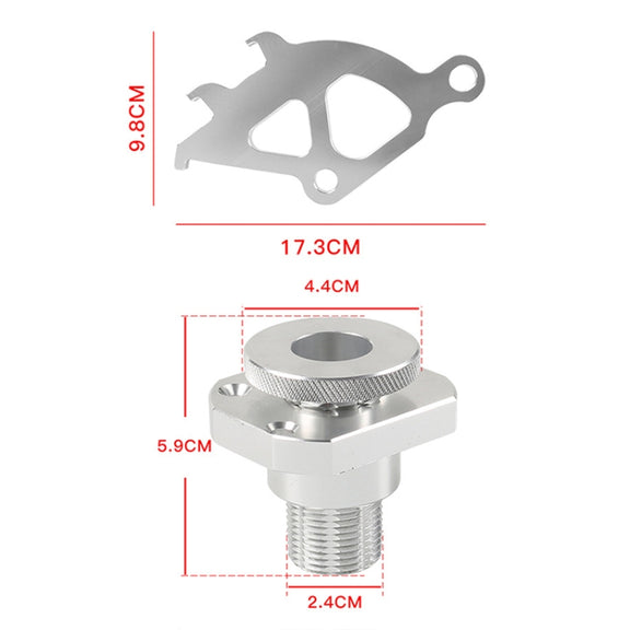 For Ford Mustang 1996-2004 Car Cable Firewall Regulator Clutch Quadrant Kit(Silver)