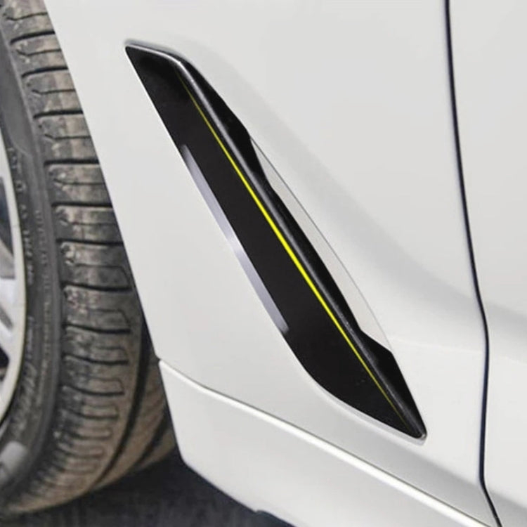 Car ABS Fender Decorative Sticker for BMW 5 Series 525Li 530Li, Bright Black