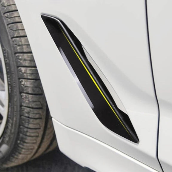 Car ABS Fender Decorative Sticker for BMW 5 Series 525Li 530Li, Bright Black