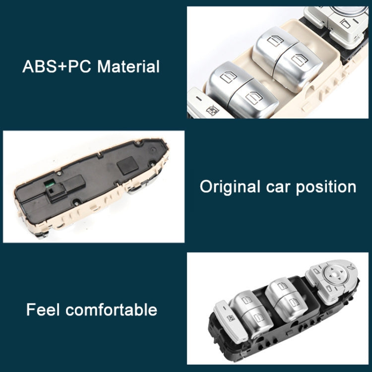 Car Auto Electronic Window Master Control Switch Button for Mercedes-Benz C Class W205 2015-2021 (Brown)