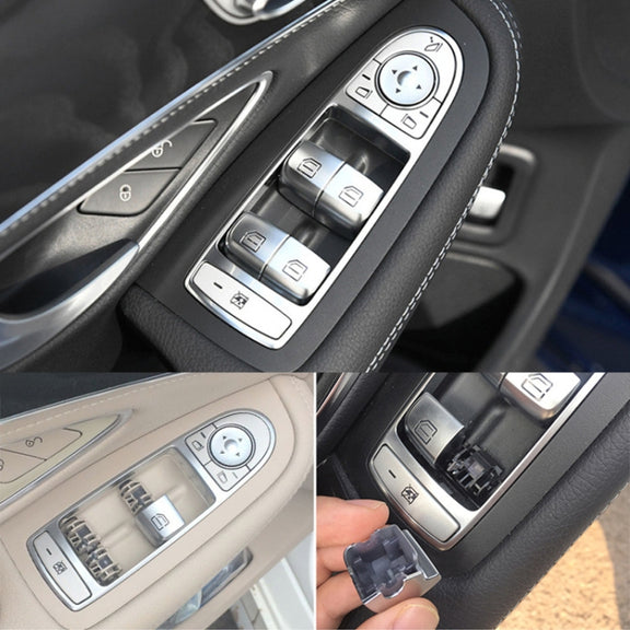 Car Auto Electronic Window Master Control Switch Button for Mercedes-Benz C Class W205 2015-2021 (Brown)