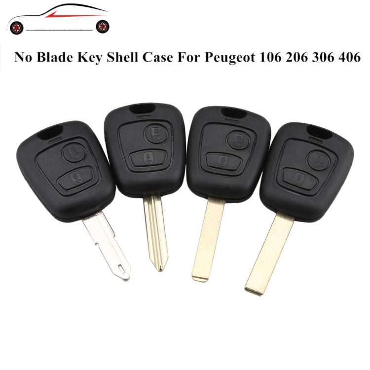 2 PCS Car 307 Mouth Remote Control Key Case Cover for PSA Peugeot Citroen