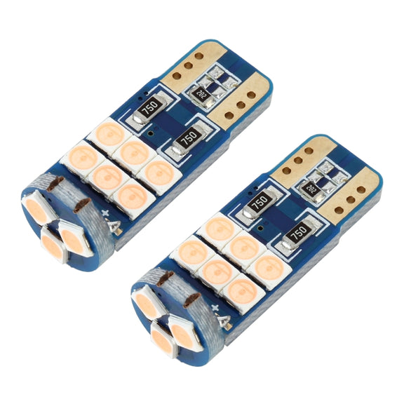 2 PCS T10 DC12 / 1W 9LEDs SMD-3030 Car Clearance Light(Pink Light)