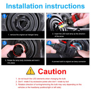 2 PCS EV18 H7 DC9-30V 20W 6000K 2500LM Car LED Headlight Lamps