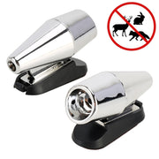 Car ABS Deer Alert Sound Alarm Ultrasonic Wind Power Animal Repeller(Black Silver)