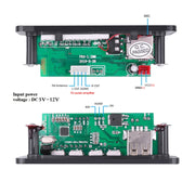 Car 12V 2x3W Audio MP3 Player Decoder Board FM Radio TF USB 3.5mm AUX, with Bluetooth & Recording Call Function & Remote Control