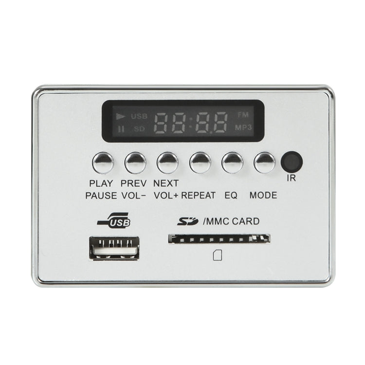 Car 5V Audio MP3 Player Decoder Board FM Radio SD Card USB AUX, with Bluetooth / Remote Control(Silver Grey)