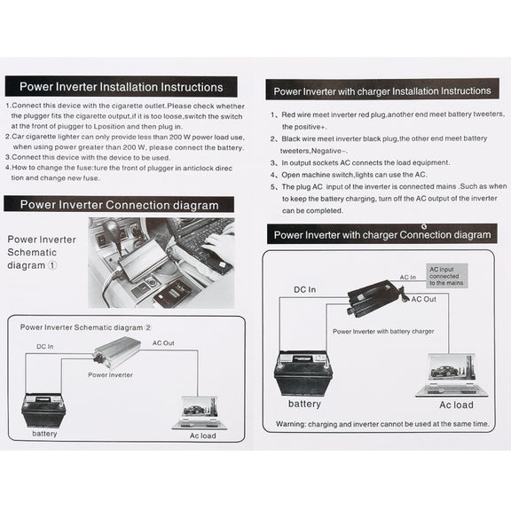3000W DC 24V to AC 220V Car Multi-functional Sine Wave Power Inverter, Random Color Delivery