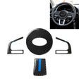 4 in 1 Car Carbon Fiber Blue Steering Wheel Button Decorative Sticker for Subaru Forester 2016-2018, Left and Right Drive Universal - Car Interior Mouldings by PMC TechLife | Online Shopping South Africa | PMC TechLife | Buy Now Pay Later Mobicred