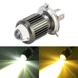 H4 DC12-80V / 10W / 6000K / 3000K / 800LM Bicolor Motorcycle Headlights with Projector Lens - Headlights by PMC TechLife | Online Shopping South Africa | PMC TechLife
