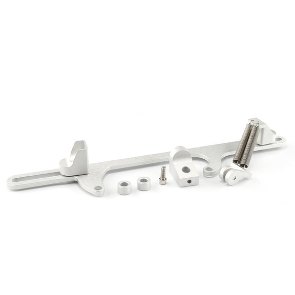 Car Modification Accessories Aluminum Alloy 4500 Series Cable Base Throttle Bracket Throttle Valve Cable(Silver)