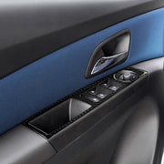 Car Carbon Fiber Window Lift Switch Panel Decorative Sticker for Chevrolet Cruze 2009-2015, Left Drive