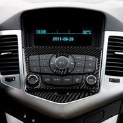Car Carbon Fiber CD Panel Decorative Sticker for Chevrolet Cruze 2009-2015, Left and Right Drive Universal