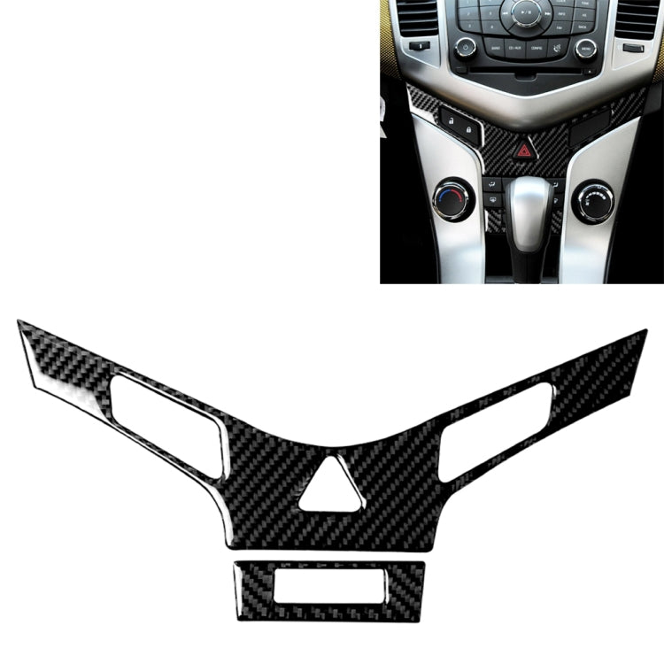 Car Carbon Fiber Air Conditioning Panel Decorative Sticker for Chevrolet Cruze 2009-2015, Left and Right Drive Universal