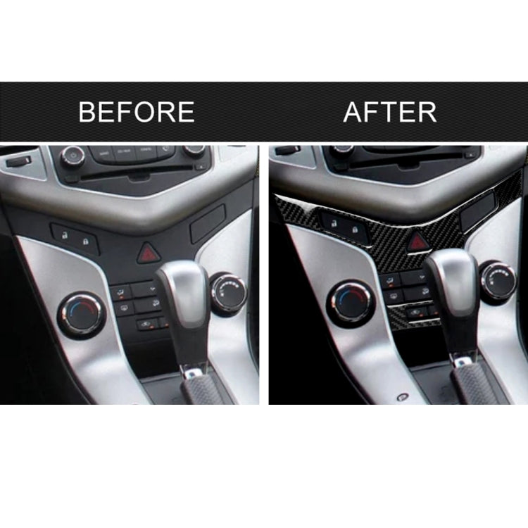 Car Carbon Fiber Air Conditioning Panel Decorative Sticker for Chevrolet Cruze 2009-2015, Left and Right Drive Universal