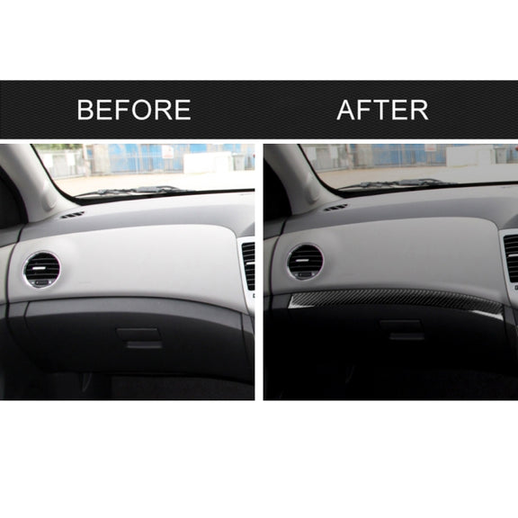 Car Carbon Fiber Dashboard Decorative Stripe for Chevrolet Cruze 2009-2015, Right Drive