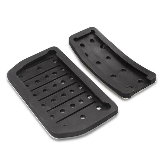 2 in 1 Car Non-Slip Pedals Foot Brake Pad Cover Set for Tesla Model S / X (Silver)