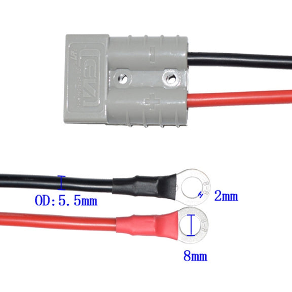 50A SMH Anderson Plug to O Shape Terminal Booster Cable, Length: 0.5m