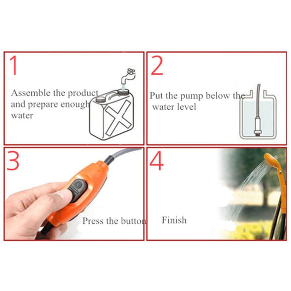 12V Portable Outdoor Car Electric Shower Sprinkler Washer (Blue)