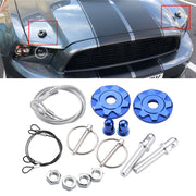 XH-6041 Car Universal Modified Aluminum Alloy Engine Hood Lock Cover(Blue)