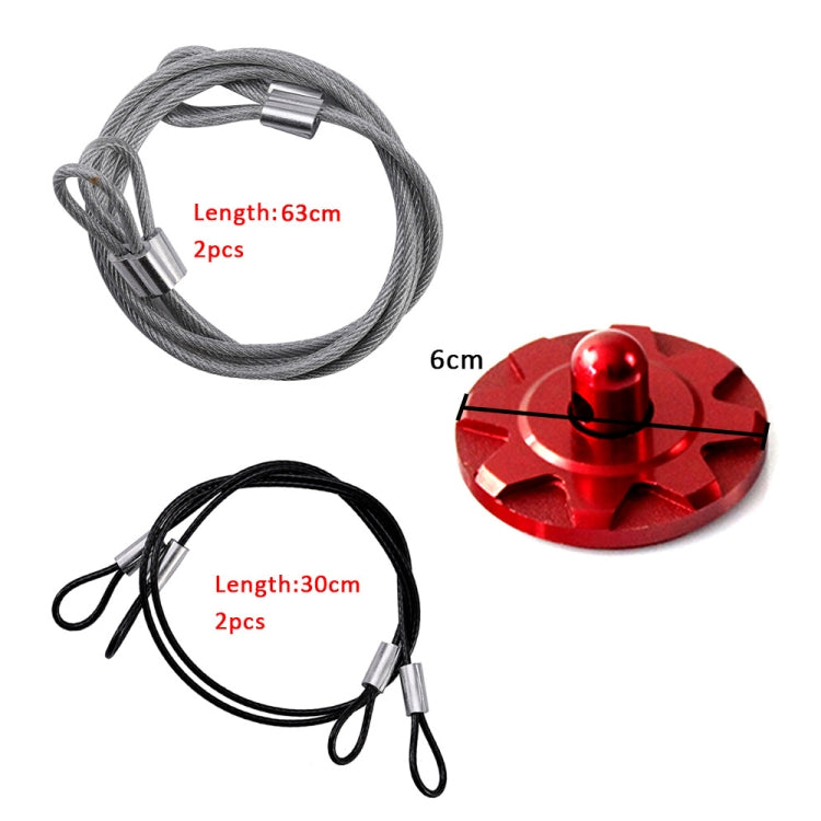 XH-6049 Car Universal Modified Racing Punch-free Aluminum Engine Hood Lock Cover(Red)