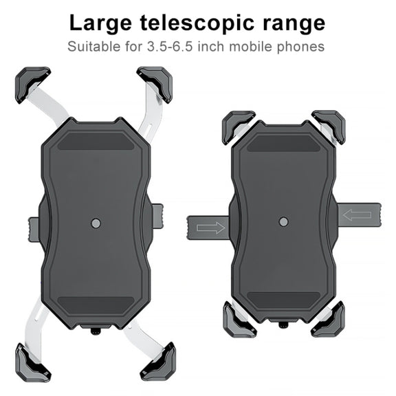 Motorcycle / Bicycle Semi-automatic Contraction Fixing Bracket Phone Holder