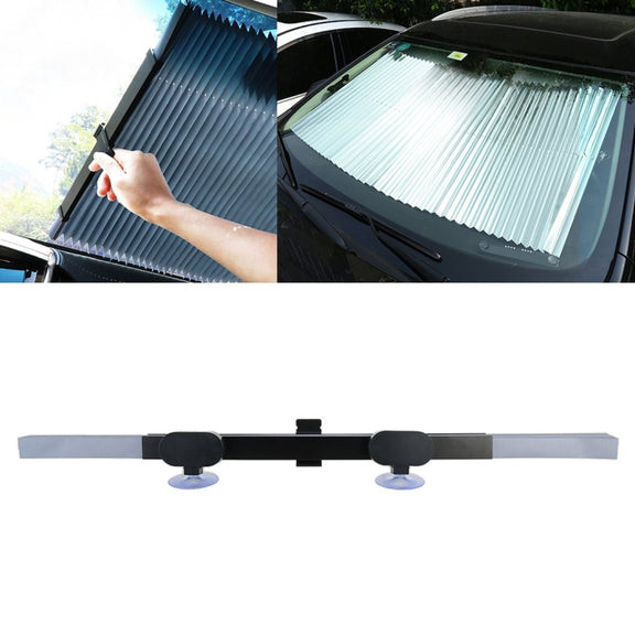 Car Sucker Suction Cups Retractable Windshield Sun Shade Block Sunshade Cover for Solar UV Protect, Size: 65cm