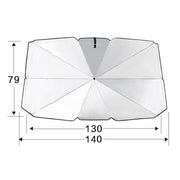 Car Retractable Sunshade Sunscreen Heat Insulation Front Windshield Sunshade, Large Size