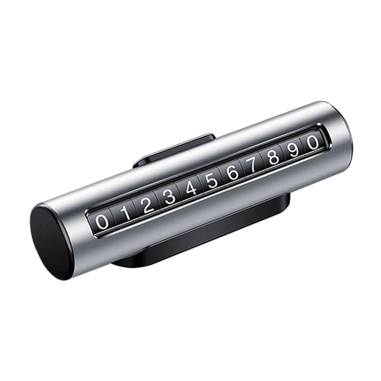 Car Metal Roller Creative Temporary Parking Card Parking Number Card (Silver)