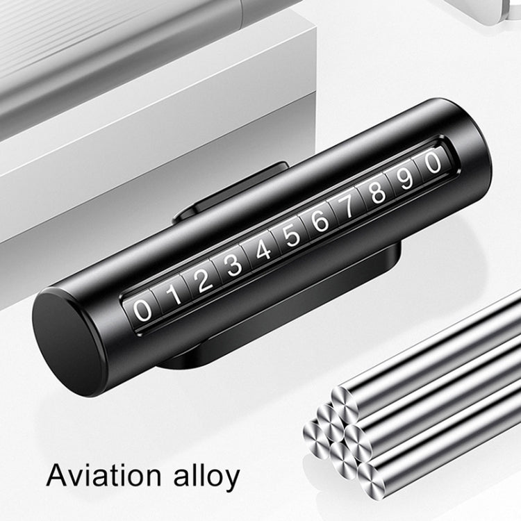 Car Metal Roller Creative Temporary Parking Card Parking Number Card (Silver)