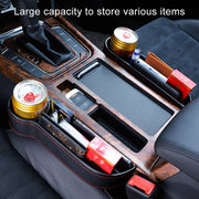 2 PCS Car Multi-functional Console Box Cup Holder Seat Gap Side Storage Box (Black)