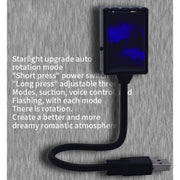 5V 0.1W IPX4 Car Rotating Star Lights Starry Sky Atmosphere Lamp (Red Light)