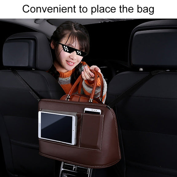 Car Front Seat Hanging Bag Mobile Phone Storage Bag (Black)